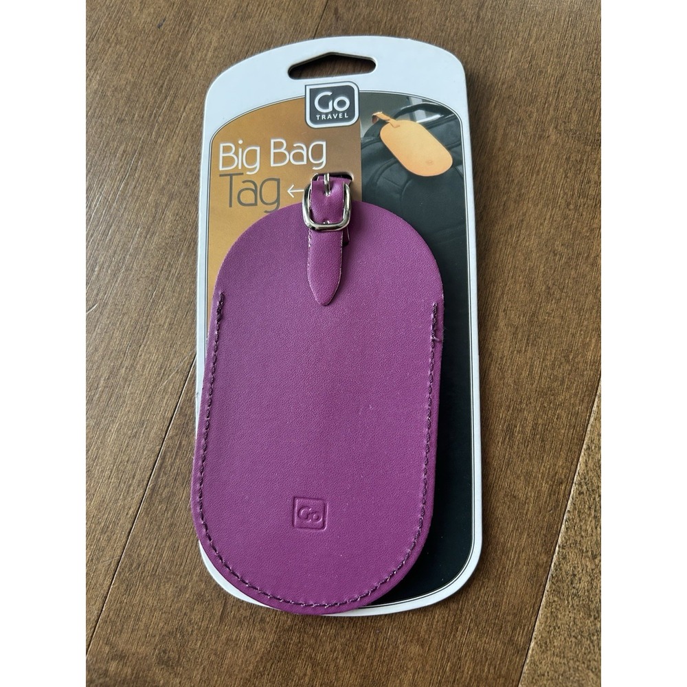 Go Travel Big Bag Tag Suitcase & Luggage ID Tag Bright Easy To See Purple
